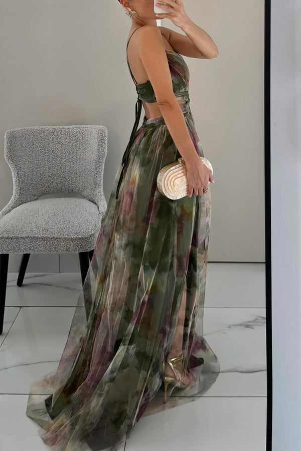 Eléna - Abito Lungo Elegante et Floreale