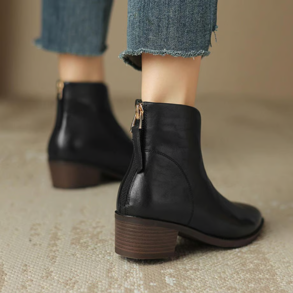 Ulvina – Bottines luxueuses à talons bas