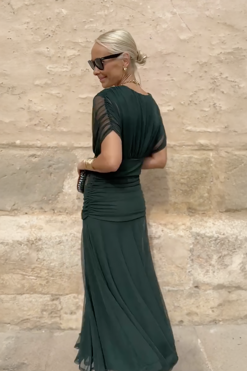 ATELIER ÉLÉGANCE | ROBE MAXI COL V POUR FEMME