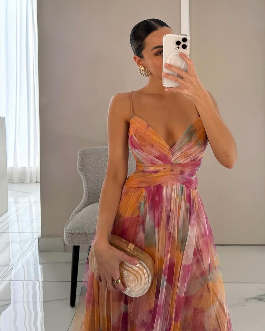 Eléna - Abito Lungo Elegante et Floreale