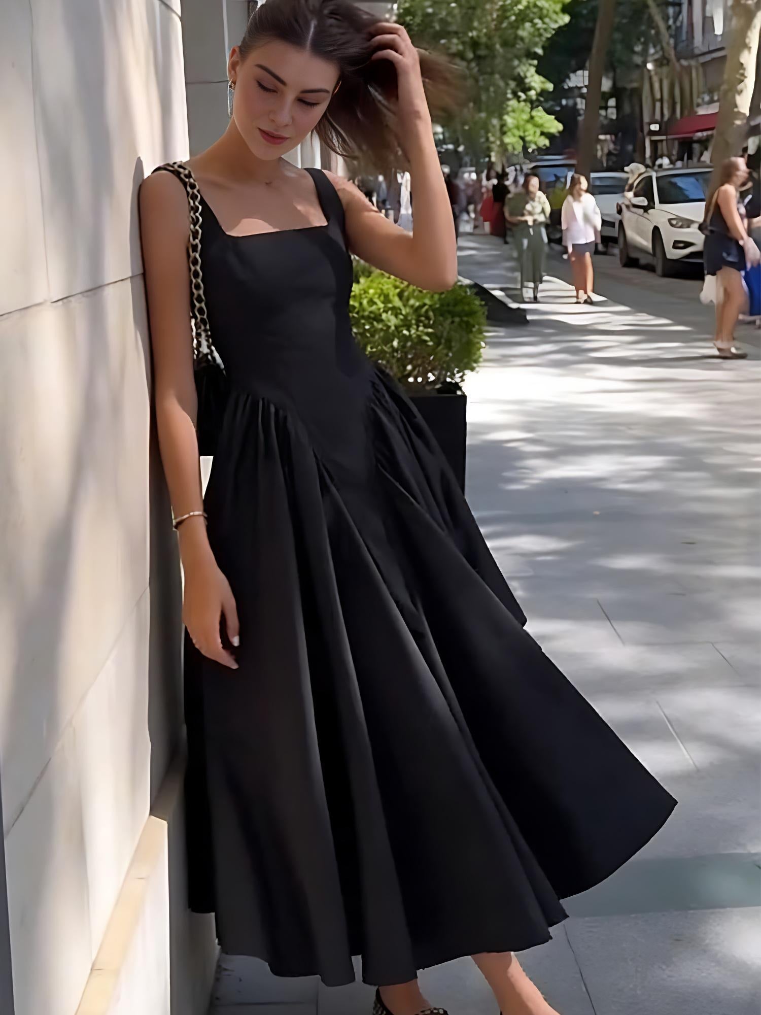 Adelle - Robe midi descendant sous le genou