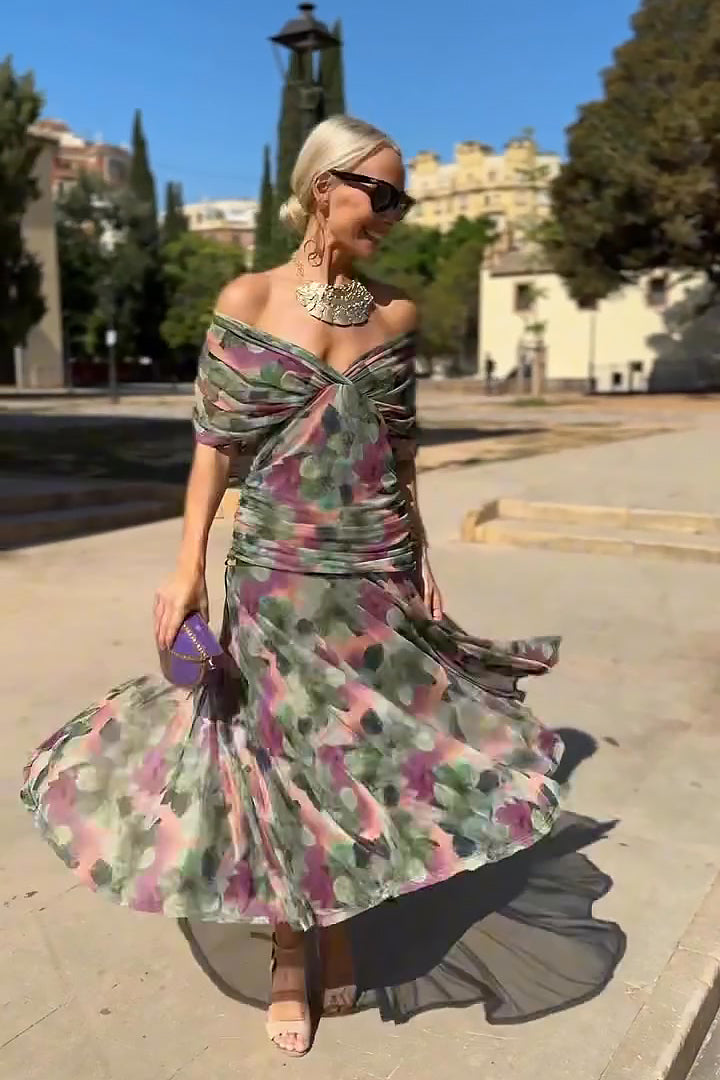 ATELIER ÉLÉGANCE | ROBE MAXI COL V POUR FEMME