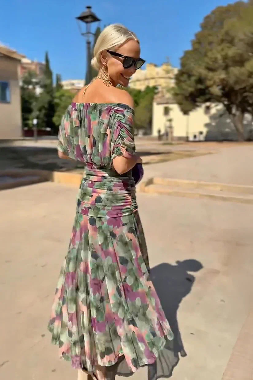 ATELIER ÉLÉGANCE | ROBE MAXI COL V POUR FEMME