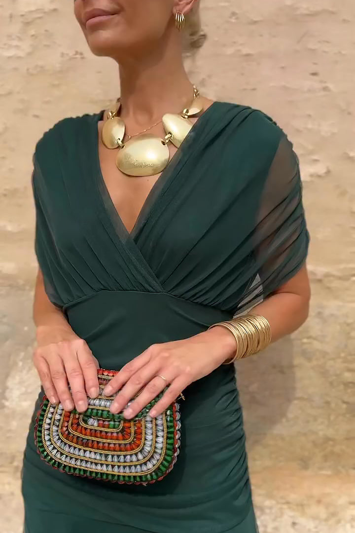 ATELIER ÉLÉGANCE | ROBE MAXI COL V POUR FEMME