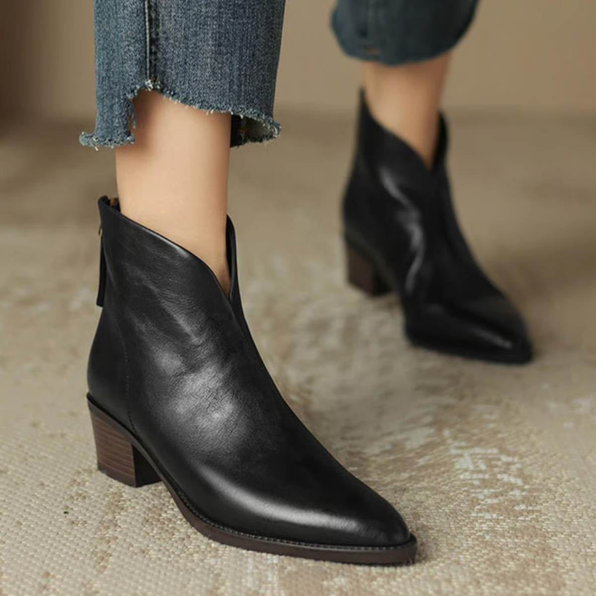 Ulvina – Bottines luxueuses à talons bas