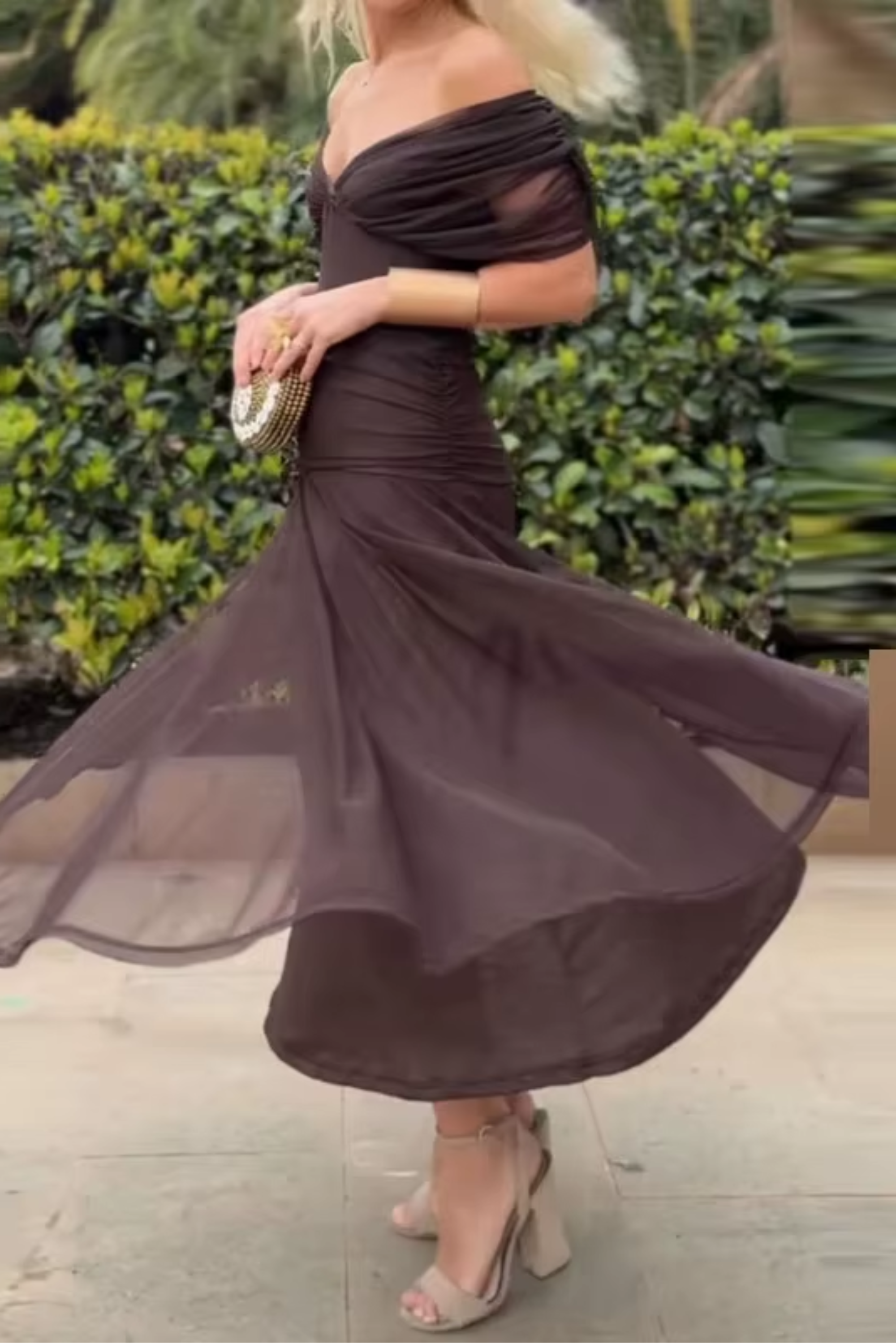 ATELIER ÉLÉGANCE | ROBE MAXI COL V POUR FEMME