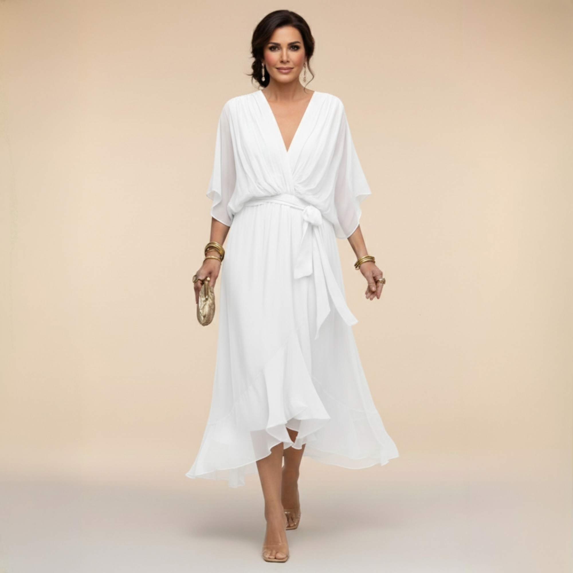 ATELIER ÉLÉGANCE | ROBE MAXI CEINTURÉE POUR FEMME