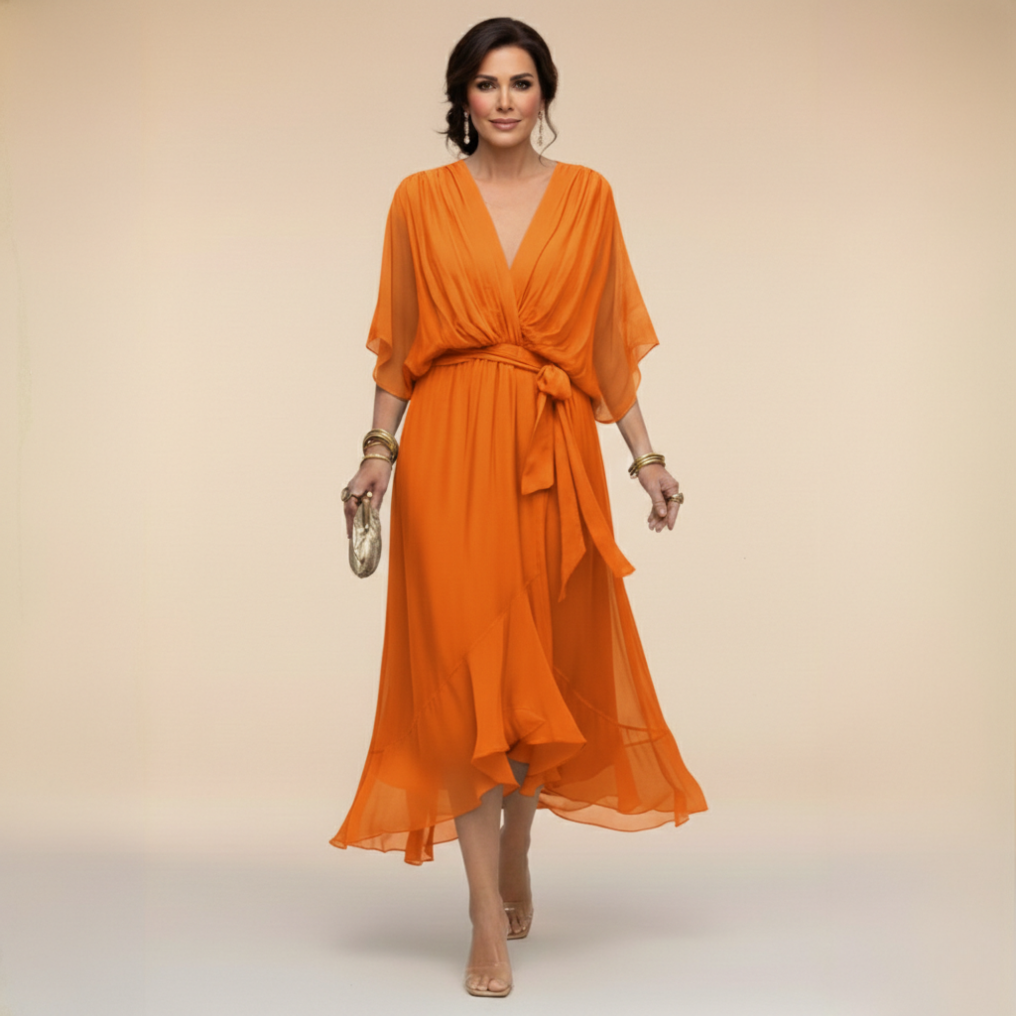 ATELIER ÉLÉGANCE | ROBE MAXI CEINTURÉE POUR FEMME