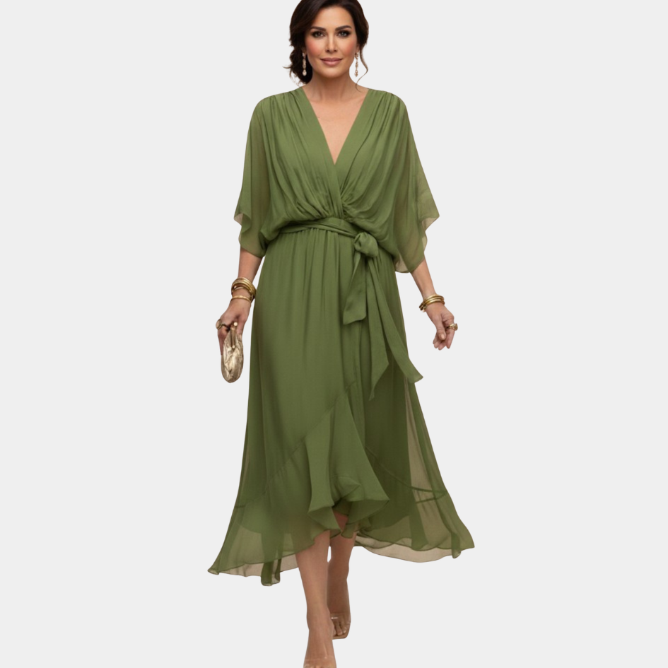 ATELIER ÉLÉGANCE | ROBE MAXI CEINTURÉE POUR FEMME