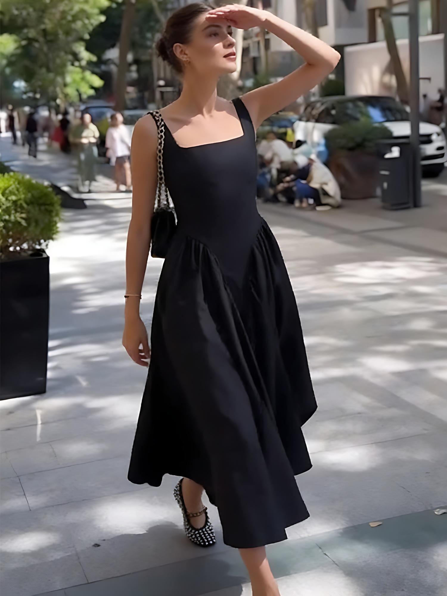 Adelle - Robe midi descendant sous le genou