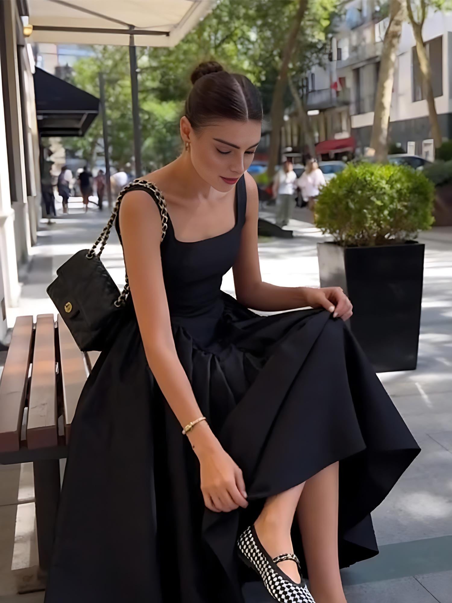 Adelle - Robe midi descendant sous le genou