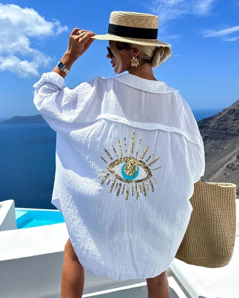 SORAYA - Chemise décontractée à paillettes