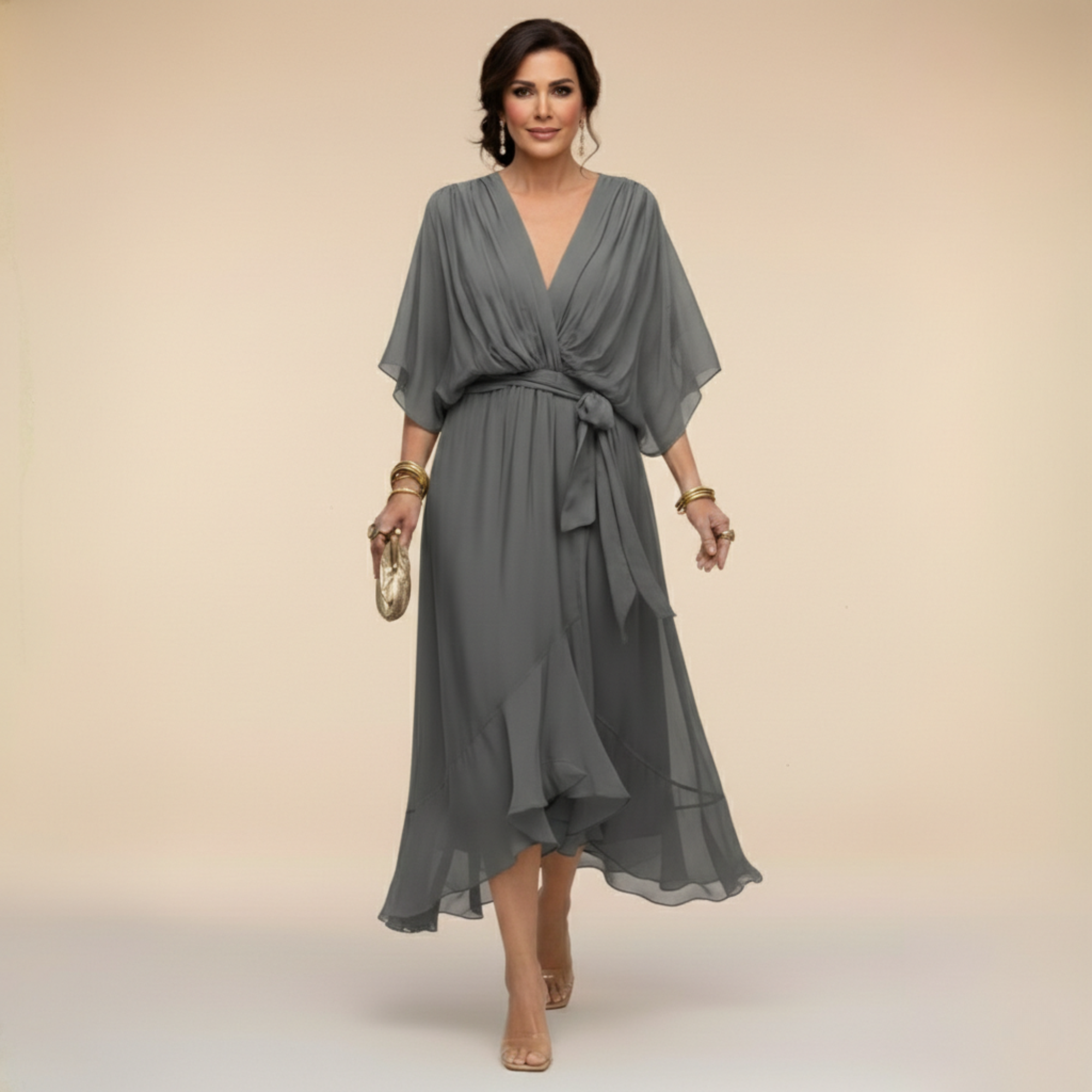 ATELIER ÉLÉGANCE | ROBE MAXI CEINTURÉE POUR FEMME