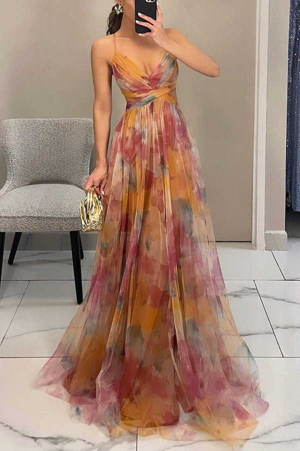 Eléna - Abito Lungo Elegante et Floreale