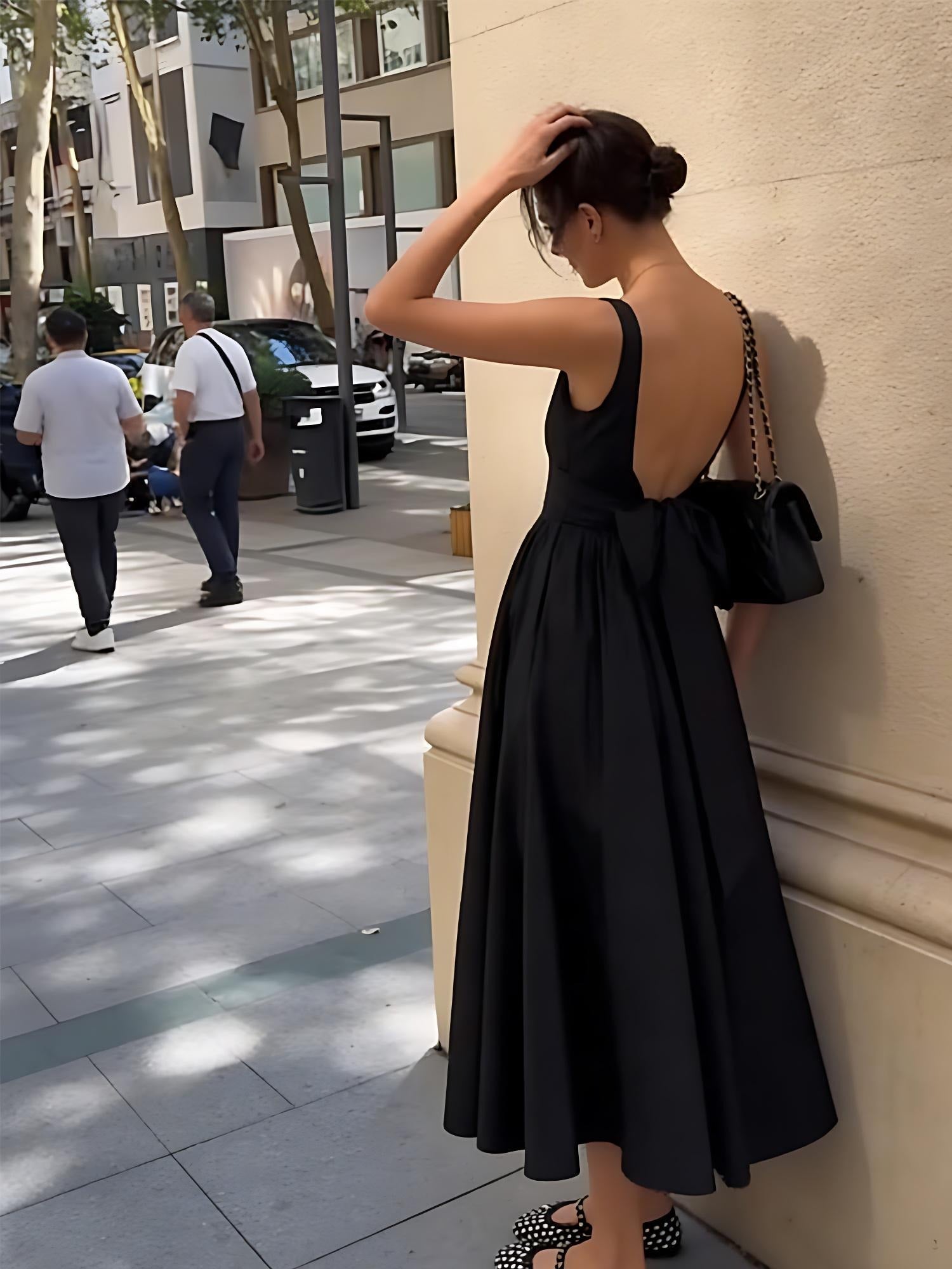 Adelle - Robe midi descendant sous le genou