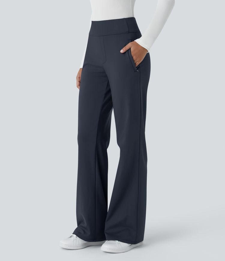 Pantalon de travail évasé DayStretch à taille mi-haute, poches latérales et fermeture éclair