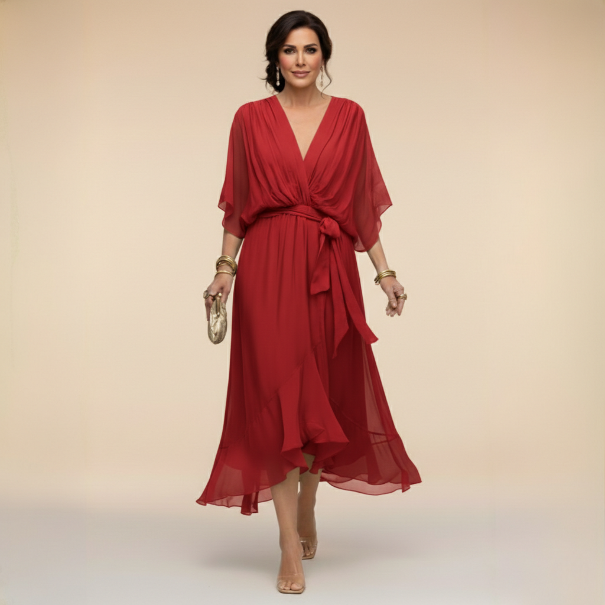 ATELIER ÉLÉGANCE | ROBE MAXI CEINTURÉE POUR FEMME