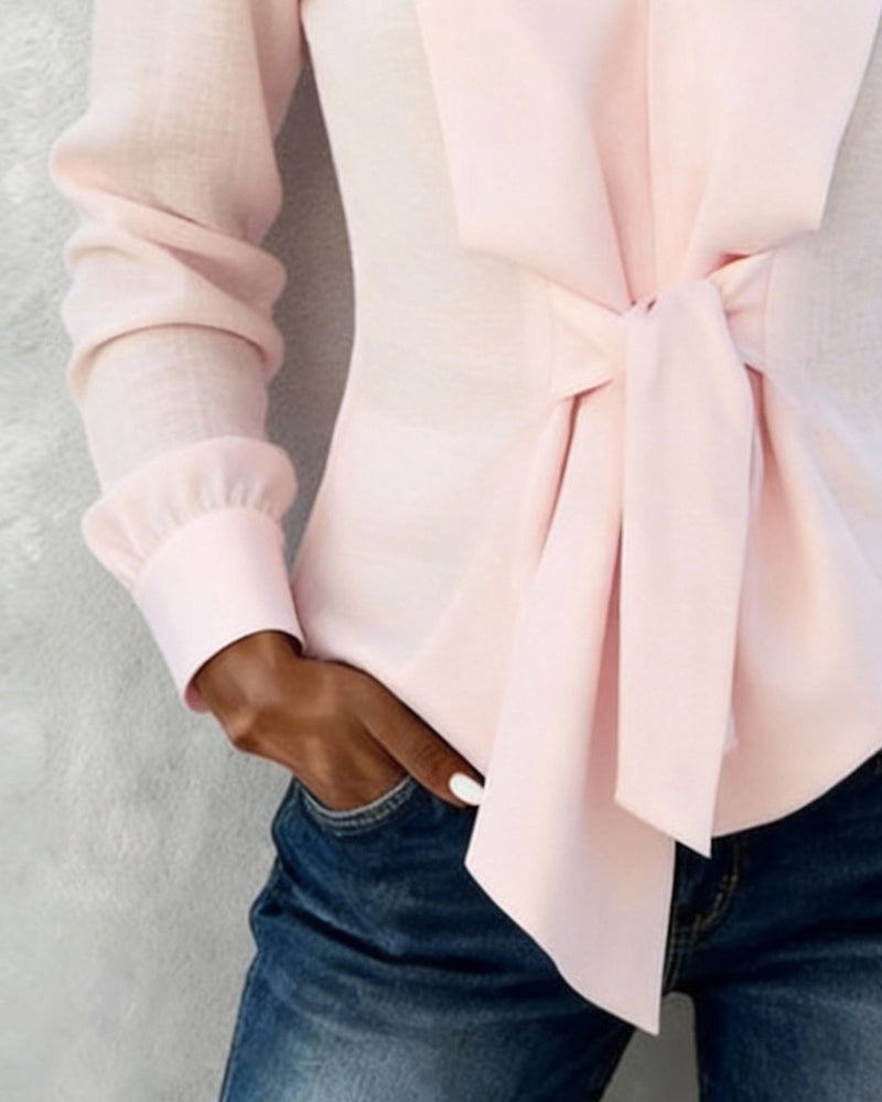 BLAIR – BLOUSE ÉLÉGANTE AVEC NŒUD À L'AVANT