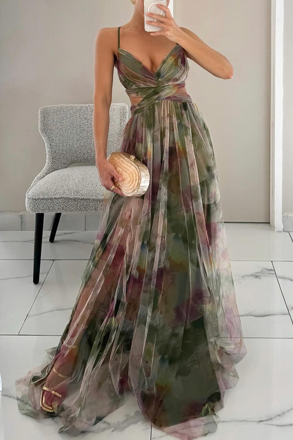 Eléna - Abito Lungo Elegante et Floreale